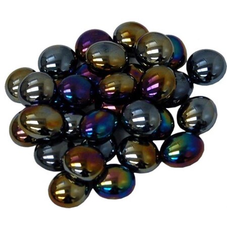 Time2Play GlassStonesTube - Black Opal Iridized, Board Gaming Stone - 40 Piece TI2740293